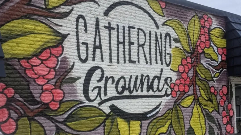 A mural at Gathering Grounds Coffee Shop