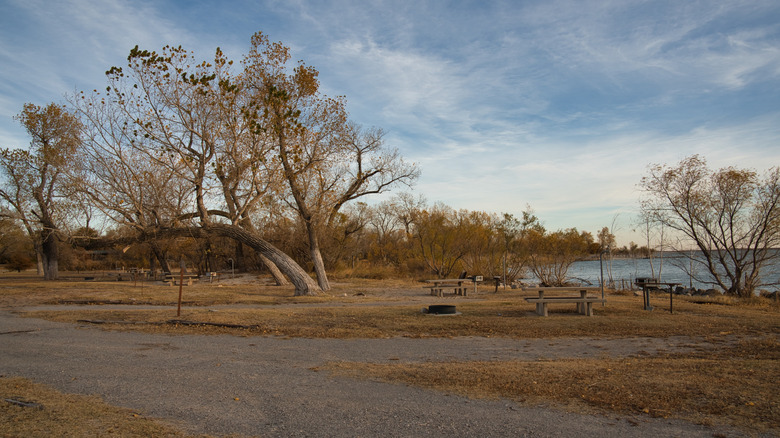 Campsite at Canton Lake in Oklahoma