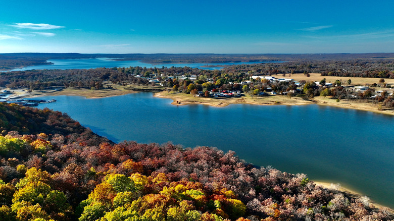 An aerial view of Lake Eufaula, Oklahoma
