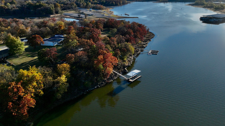 Aerial view of Lake Eufaula, Oklahoma