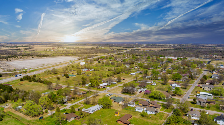 Aerial view of Stroud, OK