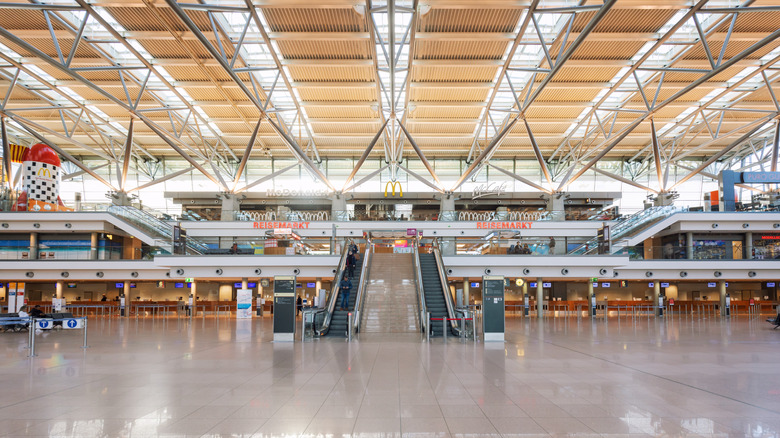 Interior shot of Hamburg Airport