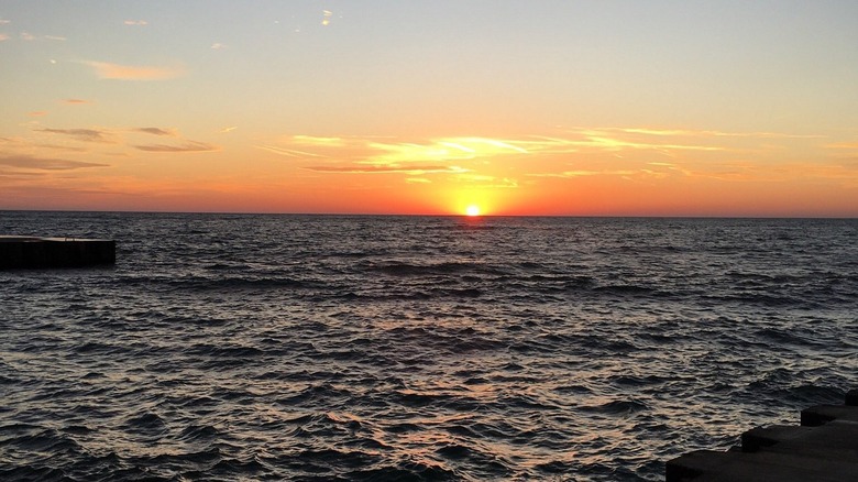 Charles Mears State Park in Michigan, Pentwater, during sunset