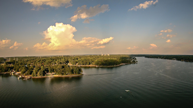 Aerial view of Lake Wylie, South Carolina
