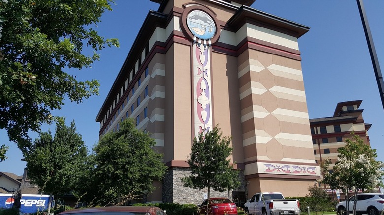 Exterior of Indigo Sky Casino building