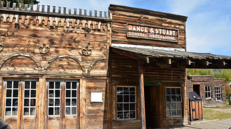 A vintage general store stands in Virginia City Montana