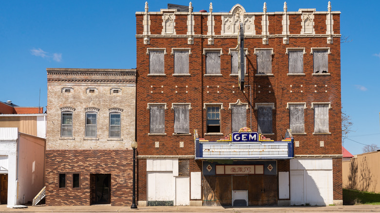 Abandoned theater in Cairo, Illinois
