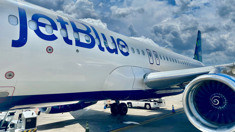 JetBlue plane on tarmac