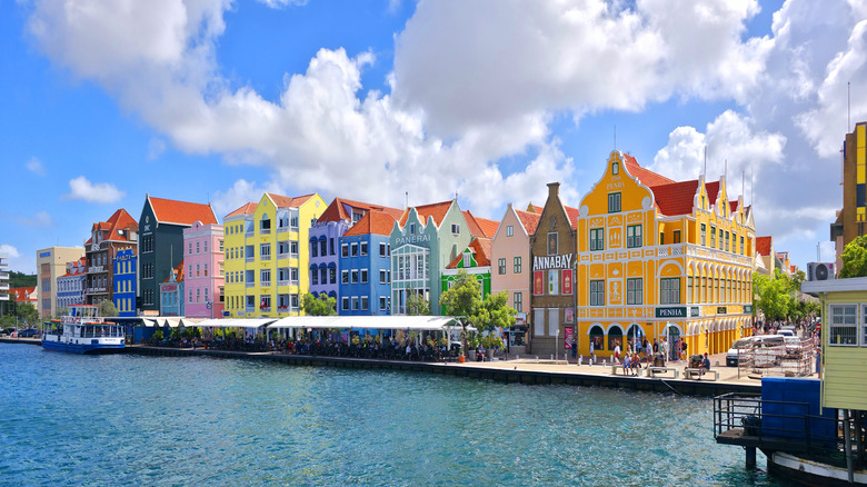 Colorful waterfront buildings in Punda Willemstad