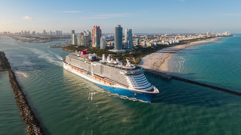 Carnival Celebration sailing through Miami