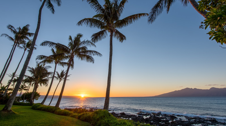 Green flash at sunset in Hawaii