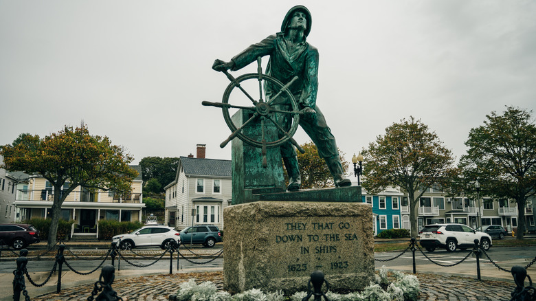 The Fisherman's Memorial in Gloucester, Massachusetts.