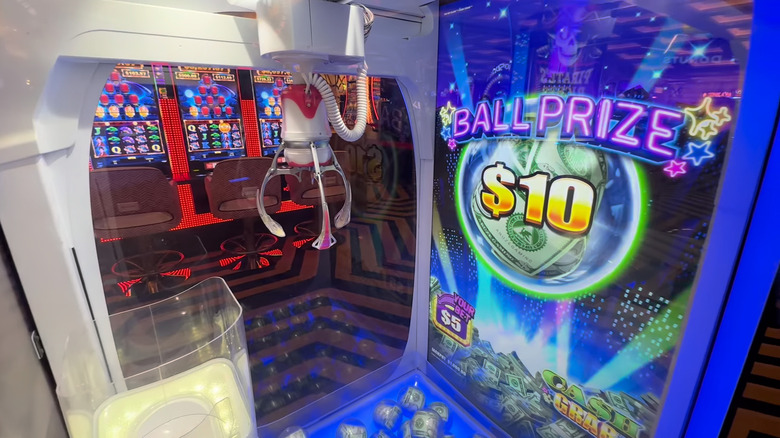 A claw slot machine at a Las Vegas casino