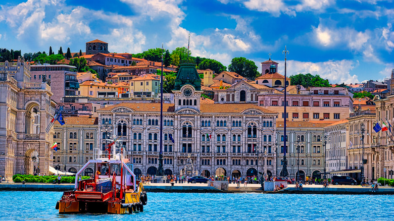 A view of Trieste, Italy from the water