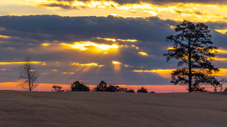 Sunrise over a golf course in Alabama