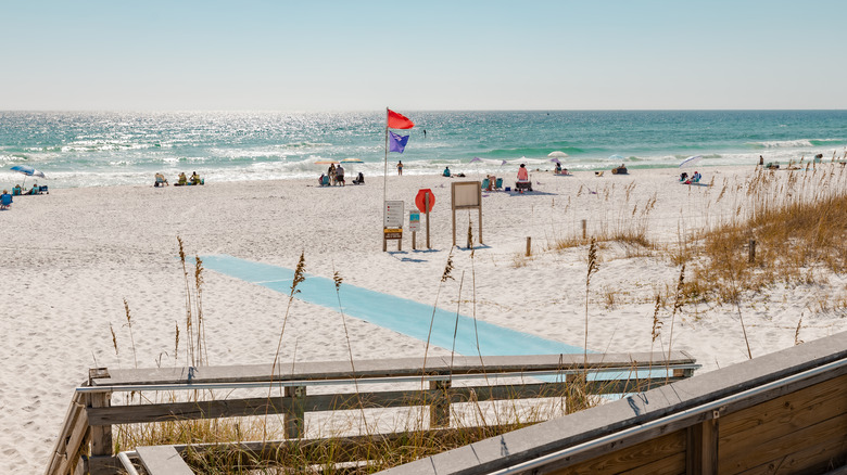 Beachgoers on Henderson Beach