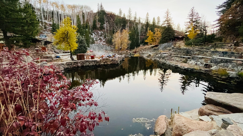 View of pools at Strawberry Hot Springs