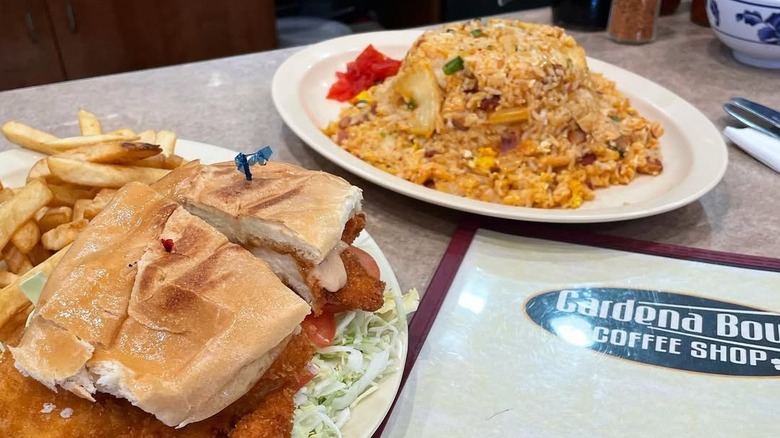 A meal at Gardena Bowl Coffee Shop in Gardena, California