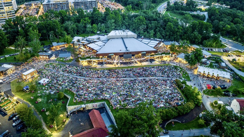 Concert crowd at the Merriweather Post Pavillion in Columbia, Maryland