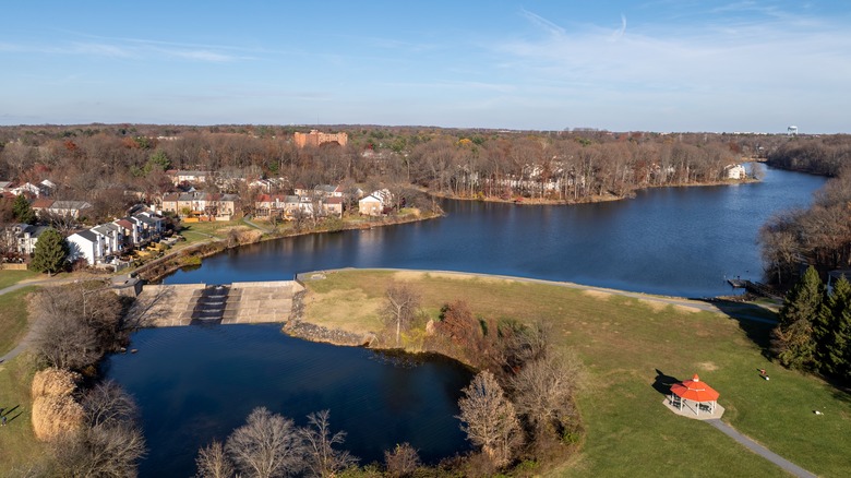 Lake Elkhorn Dam in Columbia, Maryland