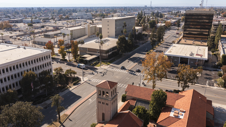 Streets in the downtown of Bakersfield, Kern County