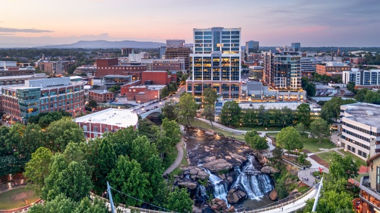 Reedy Creek near downtown Greenville, South Carolina.
