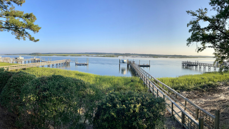 Kiawah Island, South Carolina, looking out at the pier and water