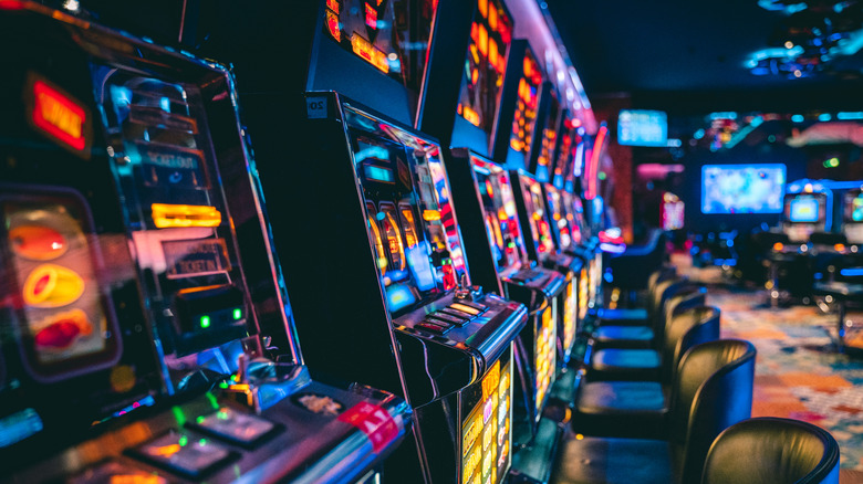 Row of slot machines