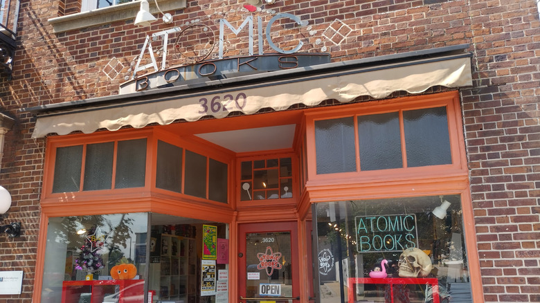 Atomic Books on the corner of 36th Street (a.k.a. The Avenue) and Falls Road