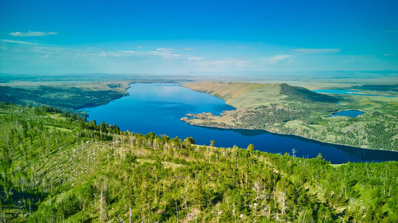 Aerial view of Fremont Lake just outside of Pinedale. Wyoming