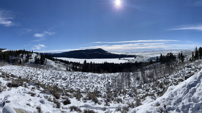 Fremont Lake, snow-covered in winter