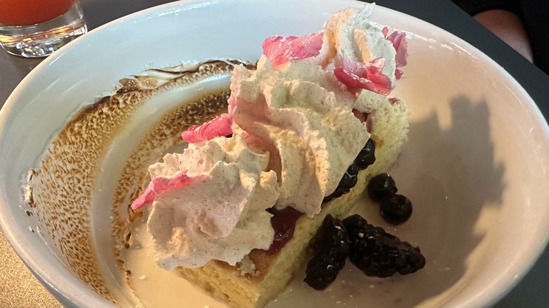 Tres leches cake at Mayan Café, Louisville, Kentucky
