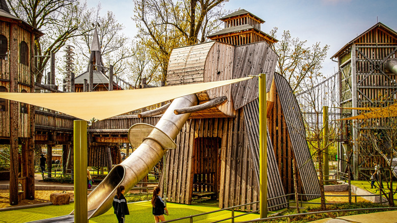 A large elephant at the Gathering Place