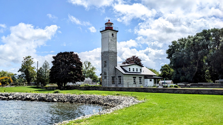 Lighthouse in Ogdensburg, New York, on the St. Lawrence River