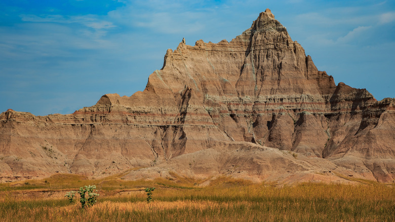 Rock formations in Badlands National Park