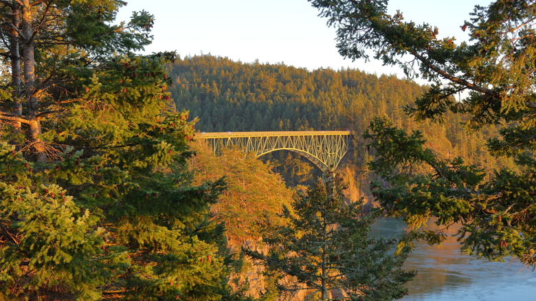 Deception Pass Bridge sunset