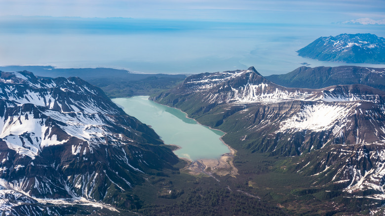 The Chinitna Bay area of Lake Clark National Park & Preserve from above