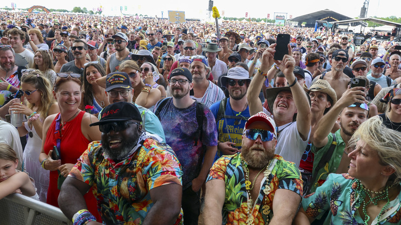 Crowd gathered at the Bonnaroo Music Festival in Manchester, Tennessee