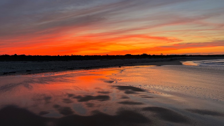 Sunset at Gunnison Beach in New Jersey