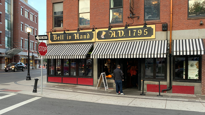 Boston, Massachusetts "Bell in Hand Tavern" front and entrance.