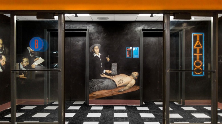 Parking Garage mural at The Curtis Hotel in Denver, Colorado