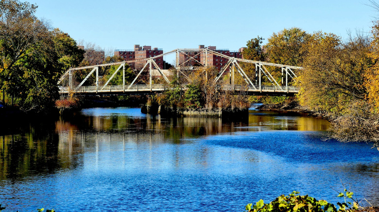 Bridge with Passaic River running underneath