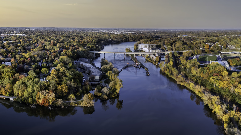 Fox River view in Appleton, Wisconsin