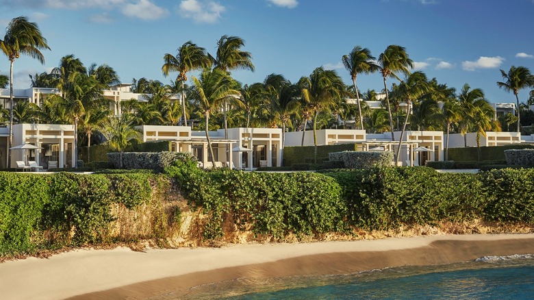 View of the beachfront villas at the Four Seasons in Anguilla