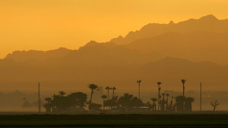 Southwestern corner of Arizona in haze