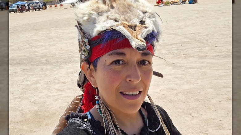 person in traditional costume in Guadalupe, Arizona