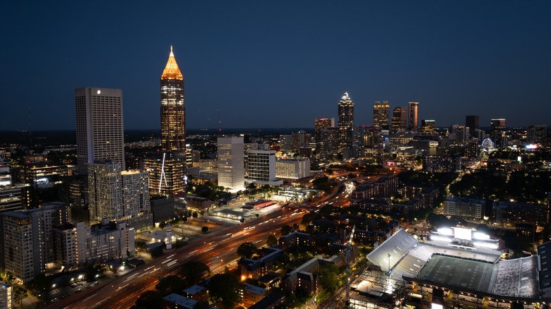 Midtown Atlanta skyline at night