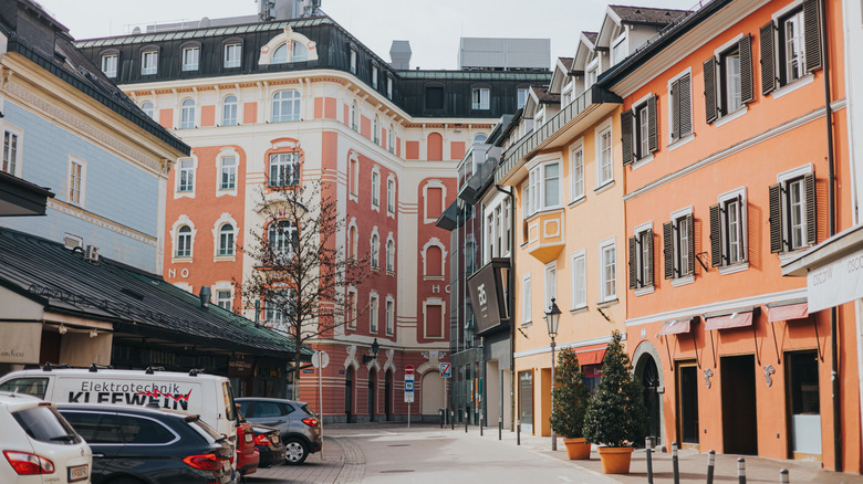 View of Klagenfurt streets, Austria