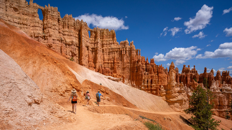 Hikers on the Fairyland Loop Trail, Bryce Canyon National Park, Utah