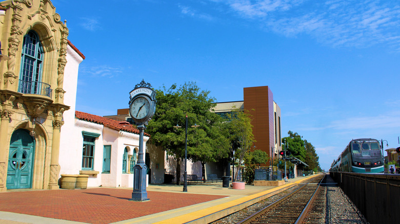 Historic building and Metrolink station Claremont, CA
